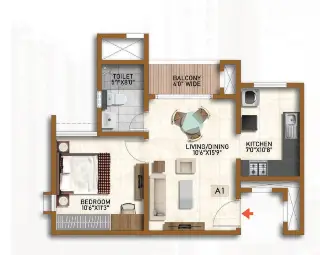 Brigade Celesta 1 BHK