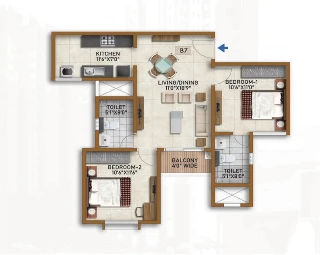 Brigade Celesta 2 BHK