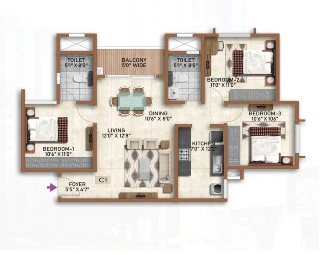 Brigade Celesta 3 BHK